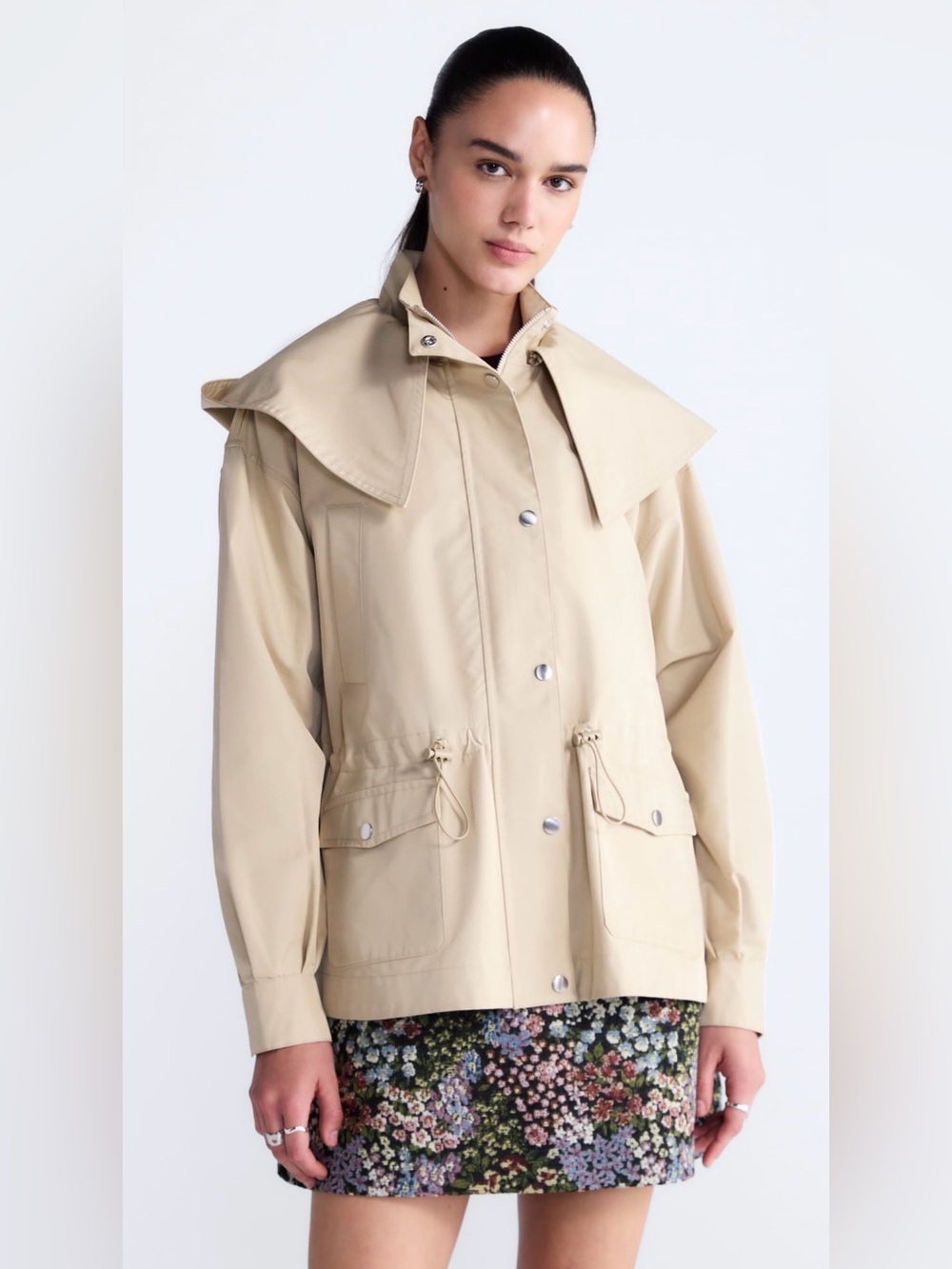 Free Assembly Women’s Cinched Utility Jacket w/ Hood